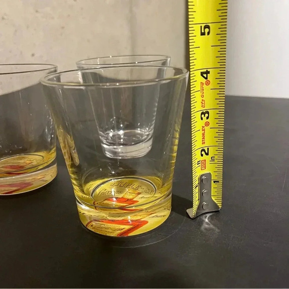 Triple Sec Cointreau Angers Tumbler Glasses Lot (3) with Vintage Advertising - Picture 6 of 7